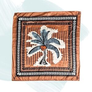 Tropical Palm Tree Satin Pareo – Versatile Resortwear Inspired by Global Culture